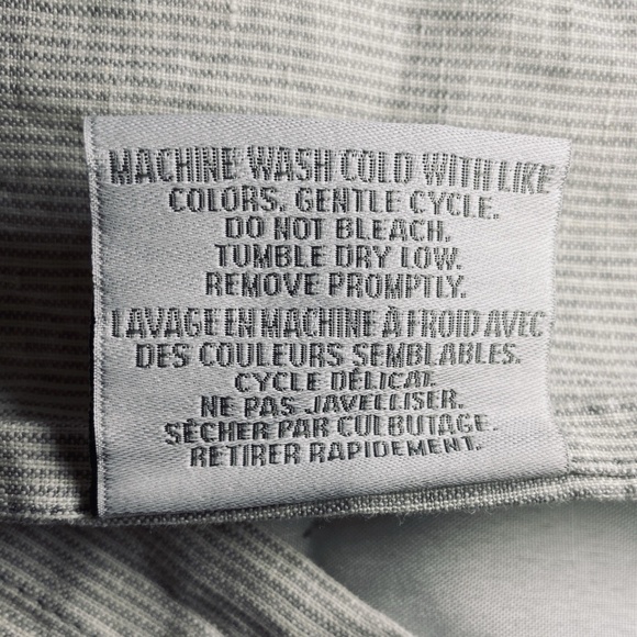 Pure Luxury 100% Linen Two Euro Shams Square Neutral Simple Coastal Stripes - Picture 13 of 15